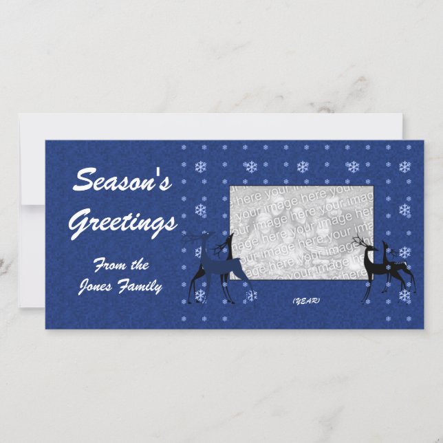 Cartão com fotos - Renas (Frente)