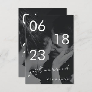 Cartão com fotos Romântico Elegante recem casados