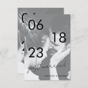 Cartão com fotos Romântico Elegante recem casados