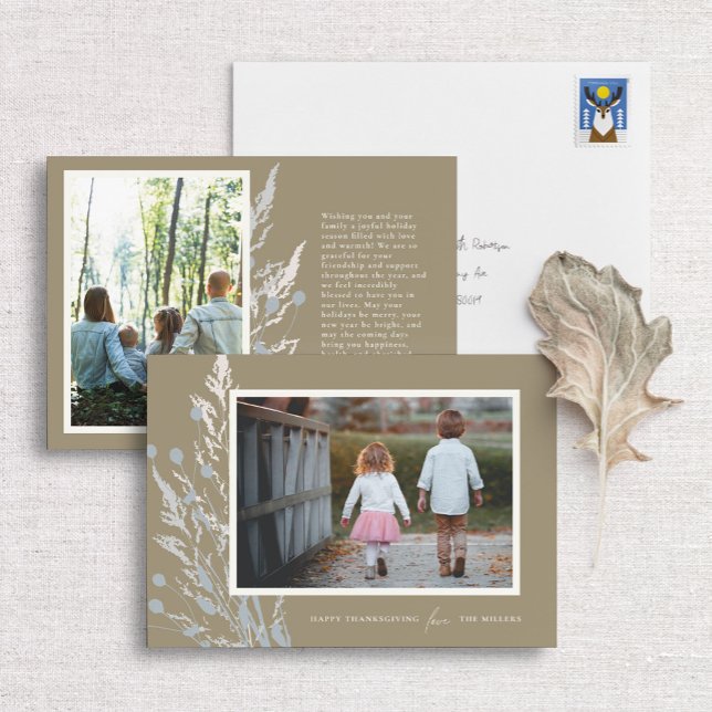 Cartão com fotos Rustic Fall Grass (Criador carregado)