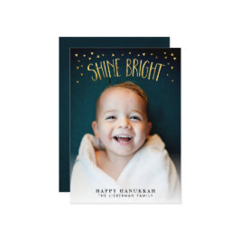 Cartão com fotos Shine Bright Hanukkah