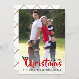 Cartão com fotos simples de fruta de Natal