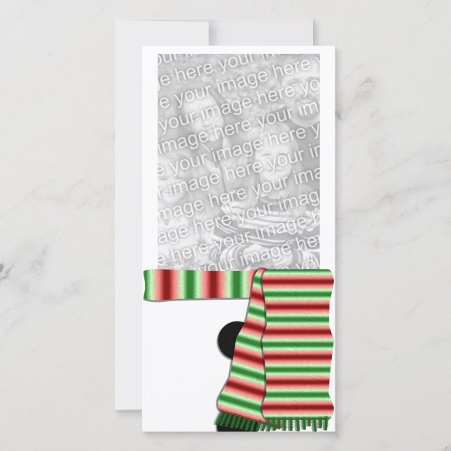 Cartão com fotos Snowman (Frente)