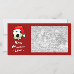 cartão com fotos - Soccerball de Natal