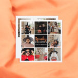 Cartão com fotos Spooky Halloween<br><div class="desc">Caligrafia moderna.</div>