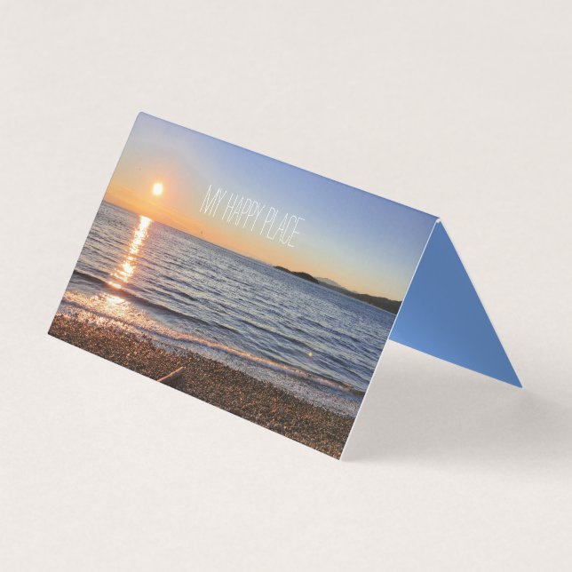 Cartão com fotos Sunset de Praia Cênica (Frente)