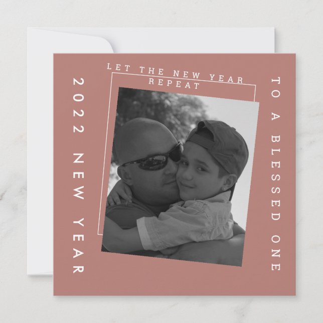 cartão com fotos Terrestre dos Anos novos 2022 (Frente)