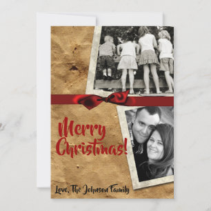 cartão com fotos XMAS de Natal para Sack Vintage 5