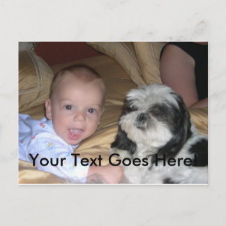 Cartão com imagem e texto feitos sob encomenda