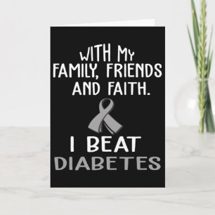 Cartão Com Minha Família E Fé Eu Derroto A Diabetes