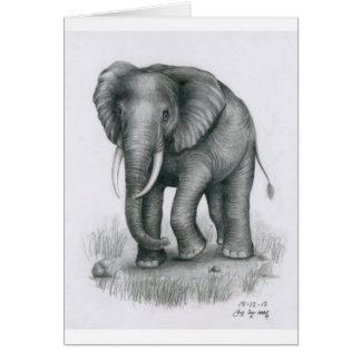Cartão com o elefante por Vannak Anan Prum