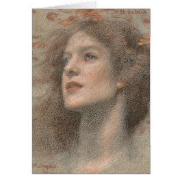 Cartão Com O Vento, O Outono Personificado