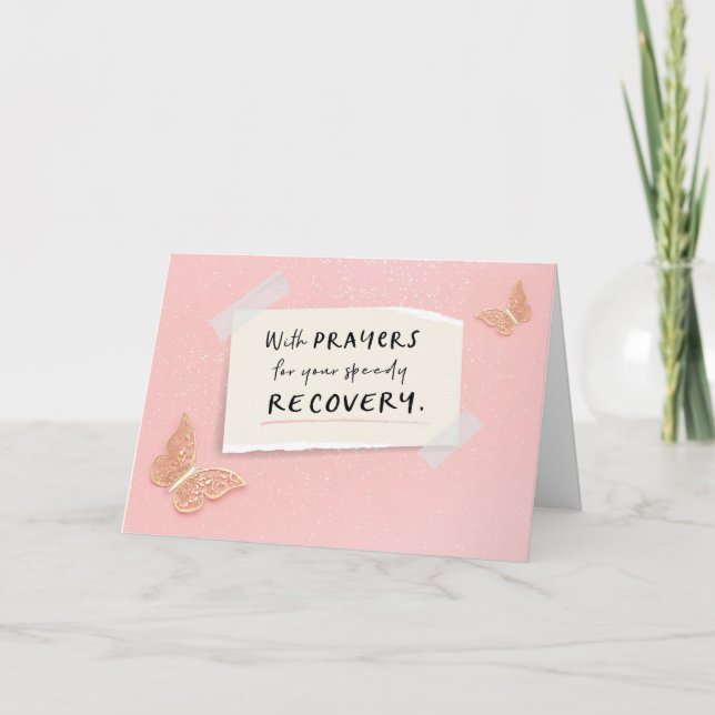 Cartão Com Orações para sua rápida recuperação (Frente)