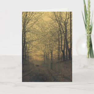 Cartão com pintura de John Atkinson Grimshaw
