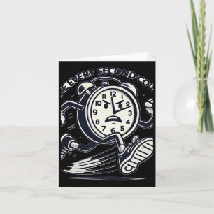 Cartão Com Relógio Fazer Cada Segundo do Adesivo de Conta