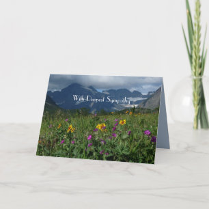 Cartão Com Saudações Mais Profundas Montanha Flor Silvest