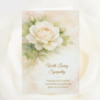 Com Simpatia Amorosa Floral de Marfim Cristão