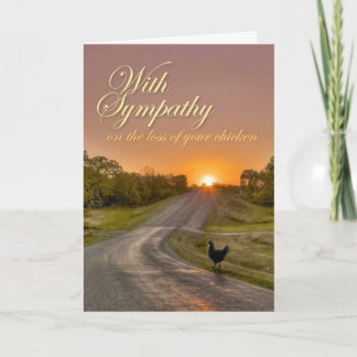 Cartão Com simpatia pela perda do seu frango