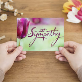 Cartão Com simpatia pela sua perda com Tulip
