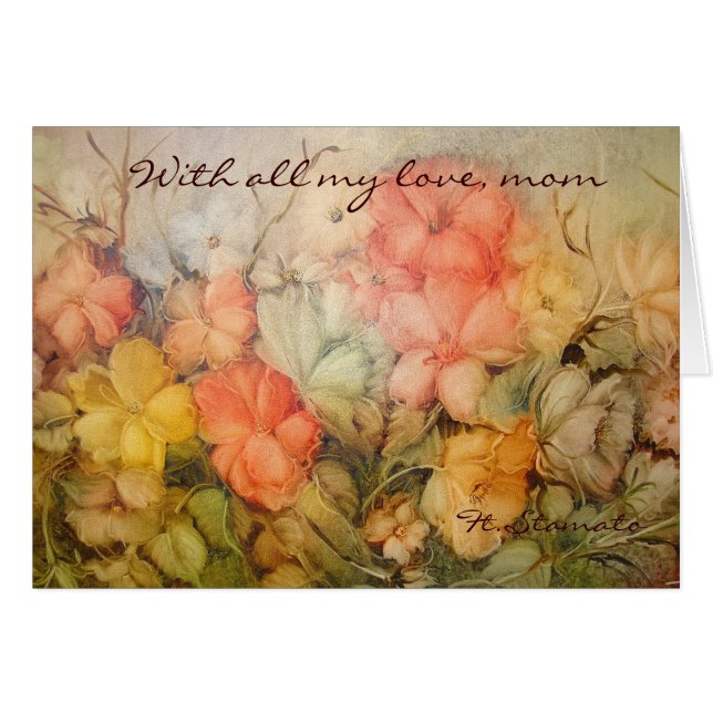 Cartão Com todo meu mom. do amor (Frente Horizontal)