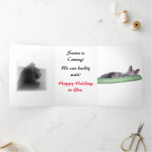 Cartão com três dobras - Entusiasmo de Natal