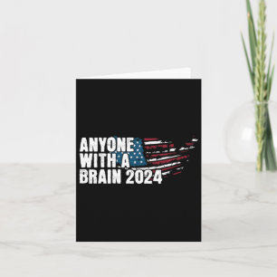 Cartão Com Um Cérebro 2024, Tee Humor Eleitoral