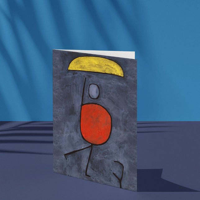 Cartão Com um guarda-chuva de Paul Klee, Abstrato Art (Criador carregado)