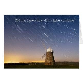 Cartão com um poema de George Herbert sobre a