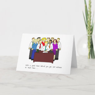 Cartão Com uma equipe de Excelentes você pode alcançar ma