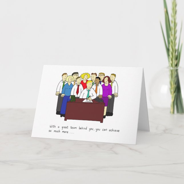 Cartão Com uma equipe de Excelentes você pode alcançar ma (Frente)