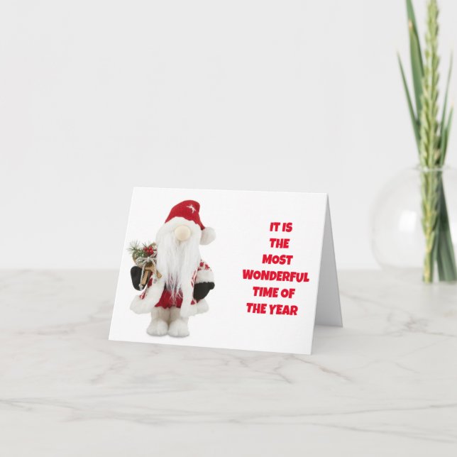 CARTÃO *COM VOCÊ É A HORA MAIS MARAVILHOSA DO ANO." (Frente)