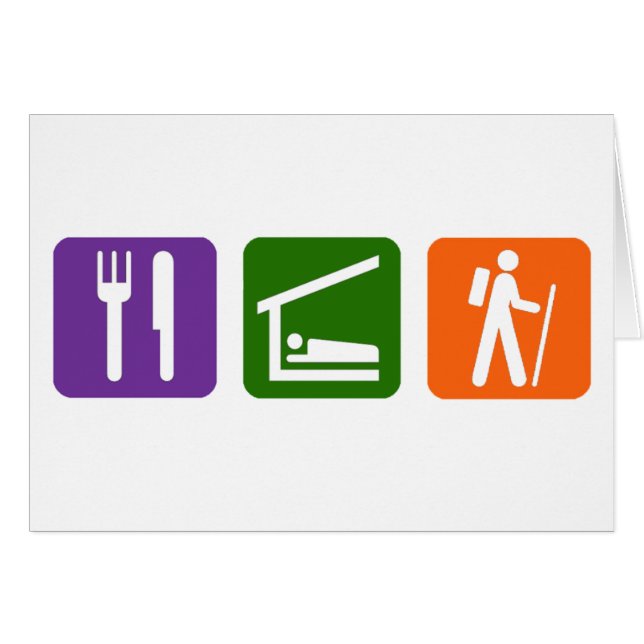 Cartão Coma a caminhada do sono (Frente Horizontal)