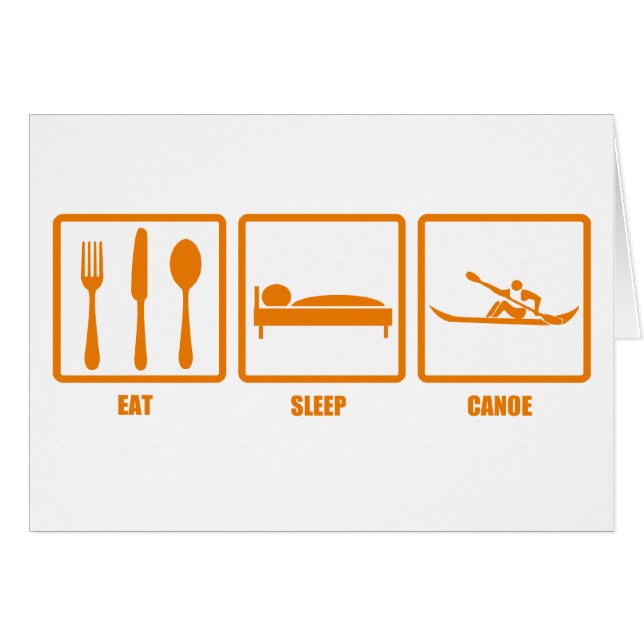 Cartão Coma a canoa do sono (Frente Horizontal)