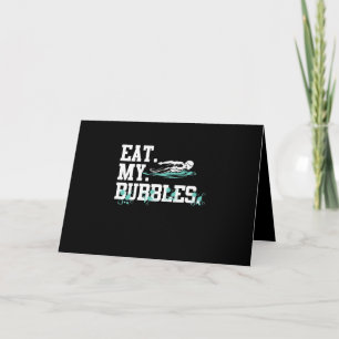 Cartão Coma As Minhas Bolhas Engraçada Nadando Design-Pr