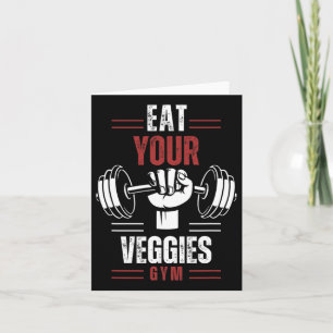 Cartão Coma As Suas Veggies Malhações Vegan Gym Comida Vi