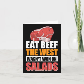 Cartão Coma carne de bovino O Ocidente não ganhou com sal
