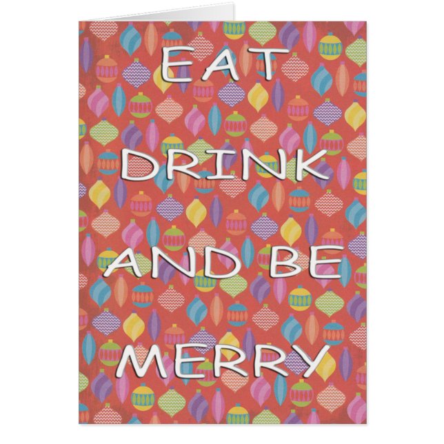 Cartão Coma decoração de árvores brancas (Frente)