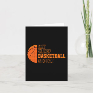 Cartão Coma. Durma. Basquete. Repita. Jogador de Basquete