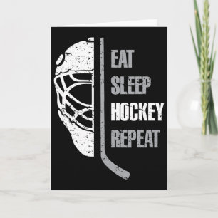 Cartão Coma Hockey Com Sono Repete O Natal Para Adulto Ad