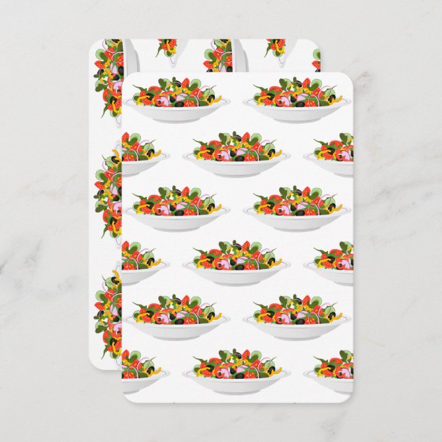 Cartão Coma mais plantas com cartazes de motivação de sal (Frente/Verso)