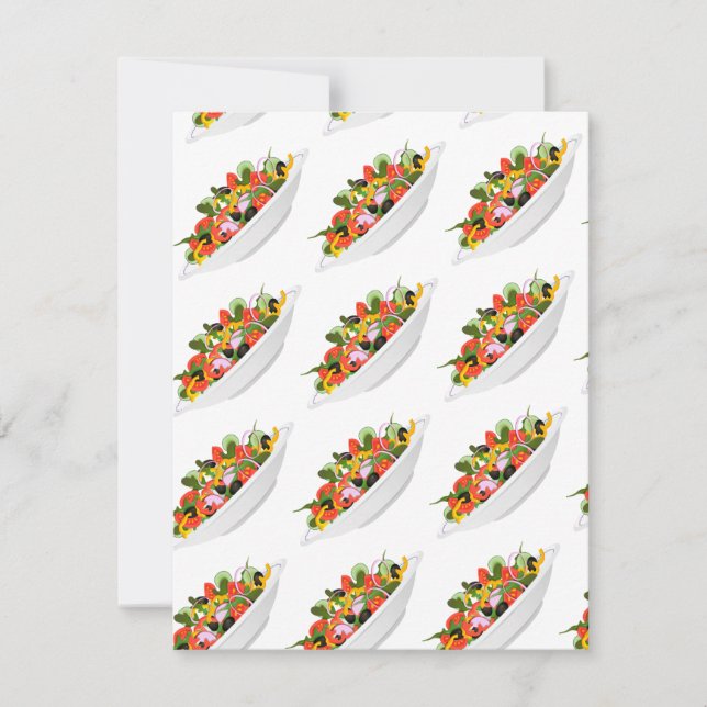 Cartão Coma mais plantas com cartazes de motivação de sal (Frente)