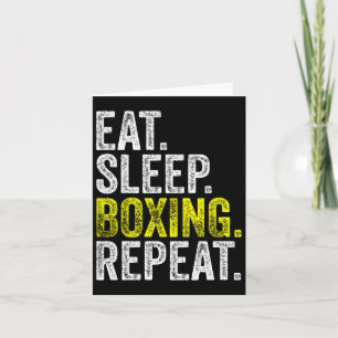 Cartão Coma o Boxing Repetit Boxer Fighter Fighting Wor