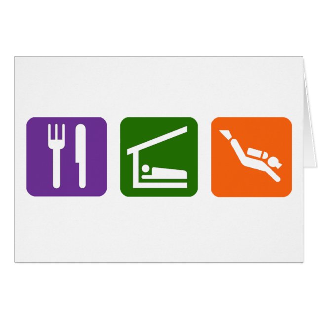 Cartão Coma o mergulho autónomo do sono (Frente Horizontal)