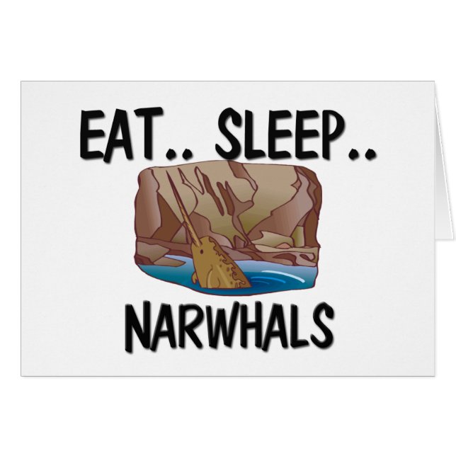 Cartão Coma o sono NARWHALS (Frente Horizontal)