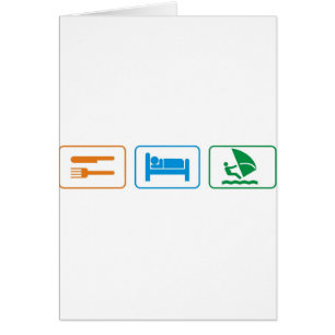 Cartão coma o sono windsurf