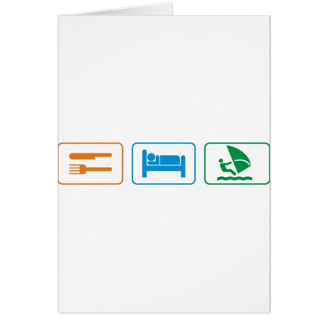 Cartão coma o sono windsurf (Frente)