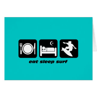 Cartão Coma o surf do sono
