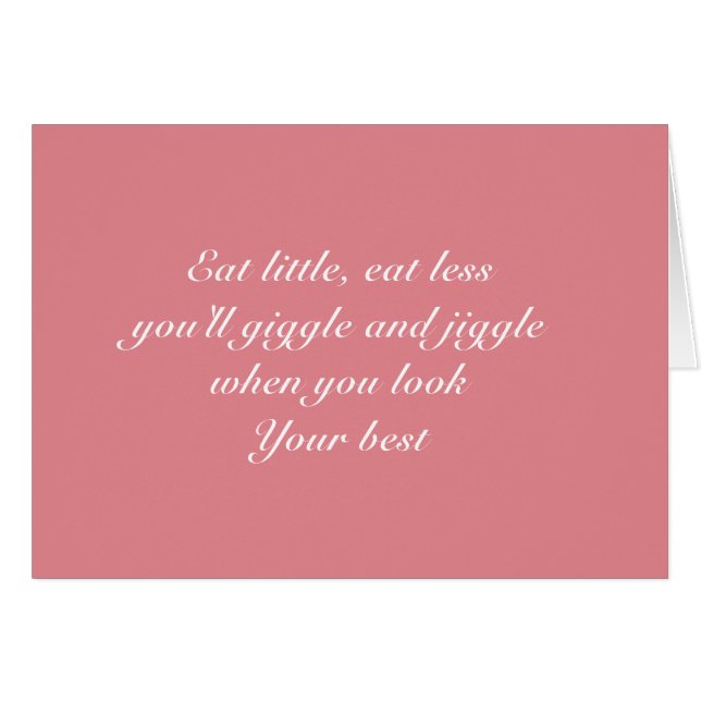 Cartão Coma pouco (Frente Horizontal)