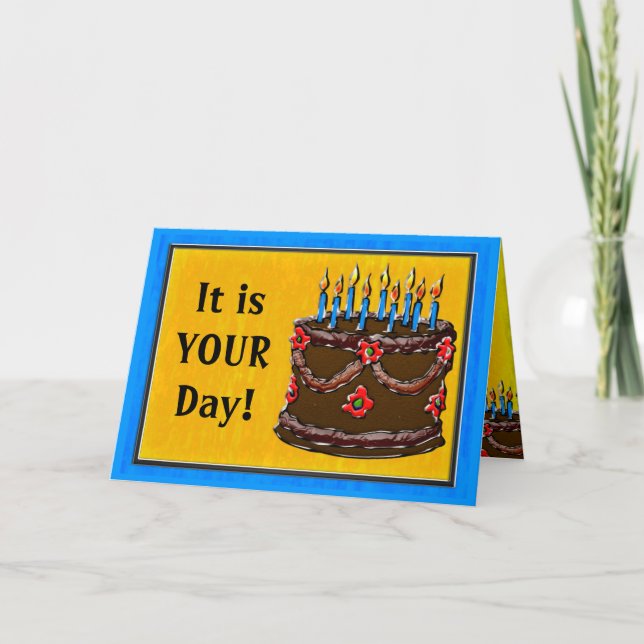 Cartão Coma Seu Bolo Nº 2 (Cartão De Aniversário) (Frente)