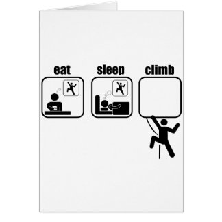 Cartão Coma. Sono. Escalada